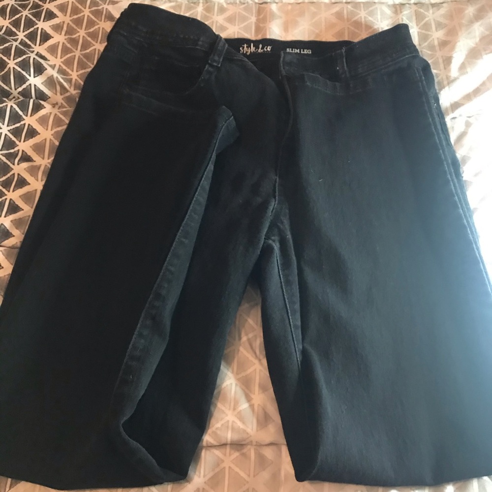 Slim leg jeans